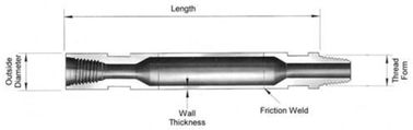 Mayhew Thread Drill Rods 114.3mm Đường kính với các mối nối dụng cụ bằng ma sát Khoan quay